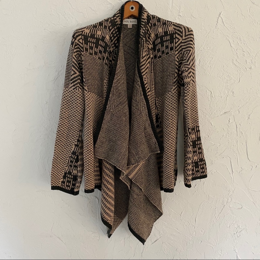 Knox Rose Bell Sleeve Flutter Front Cardigan